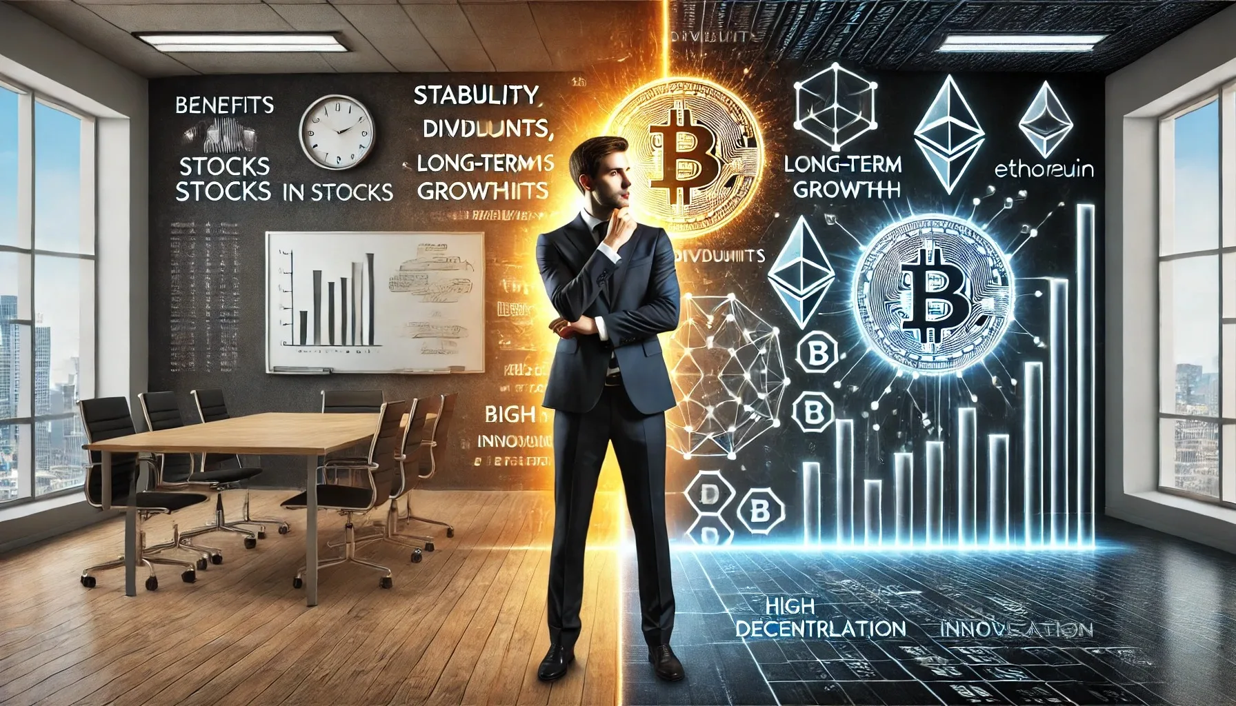 ações x criptomoedas